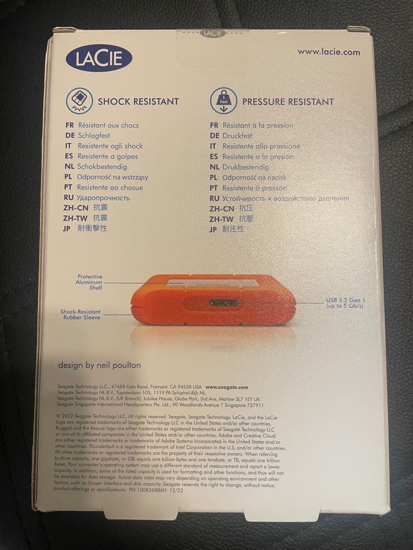 LaCie ラシー ポータブルHDD ハードディスク 1TB
