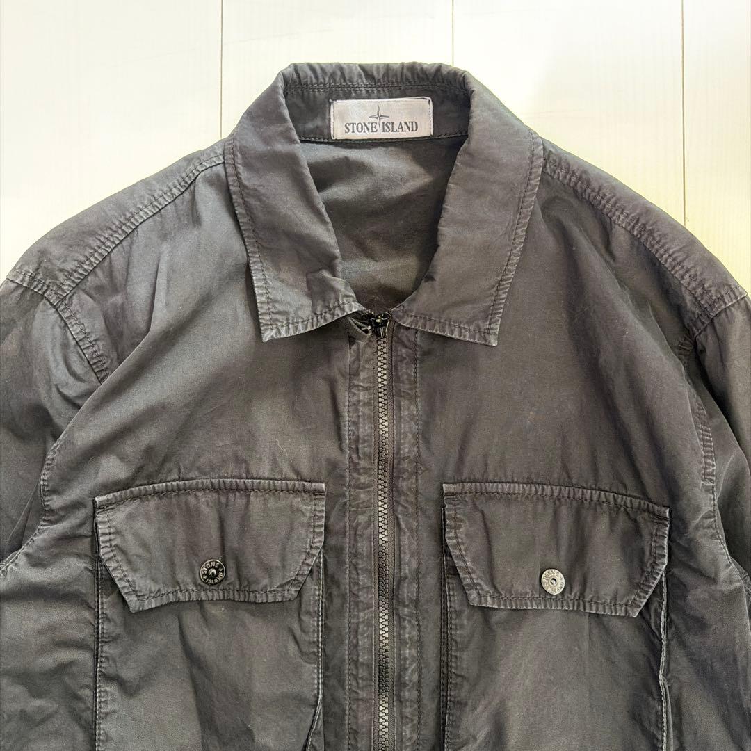 早い者勝ち！Stone  L ブラックガーメントダイシャツジャケット