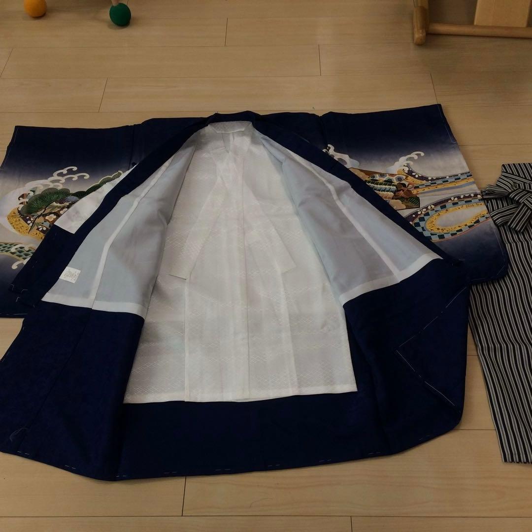 子供用着物セット 鷹デザイン 草履付き