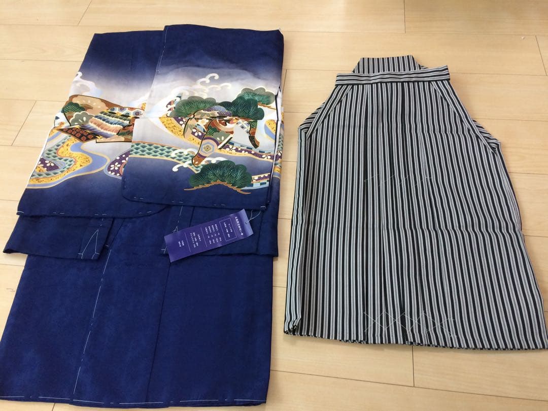 子供用着物セット 鷹デザイン 草履付き