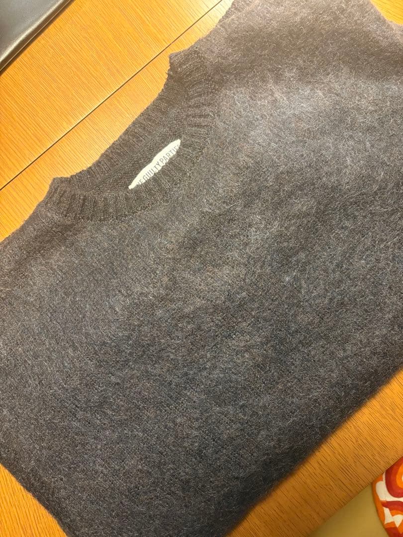 ワコマリア　ミックスモヘア　ニットセーター　チャコール　Lサイズ 2023fw