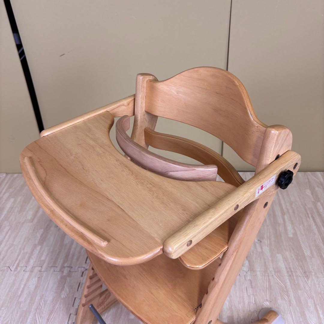 除菌清掃済　☆美品☆　大和屋　すくすくスリムフィットチェア　テーブル＆ガード付