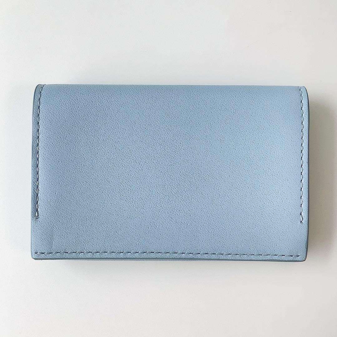 新品★ポールスミス★ブライトストライプトリムSS24名刺入れカードケースサックス