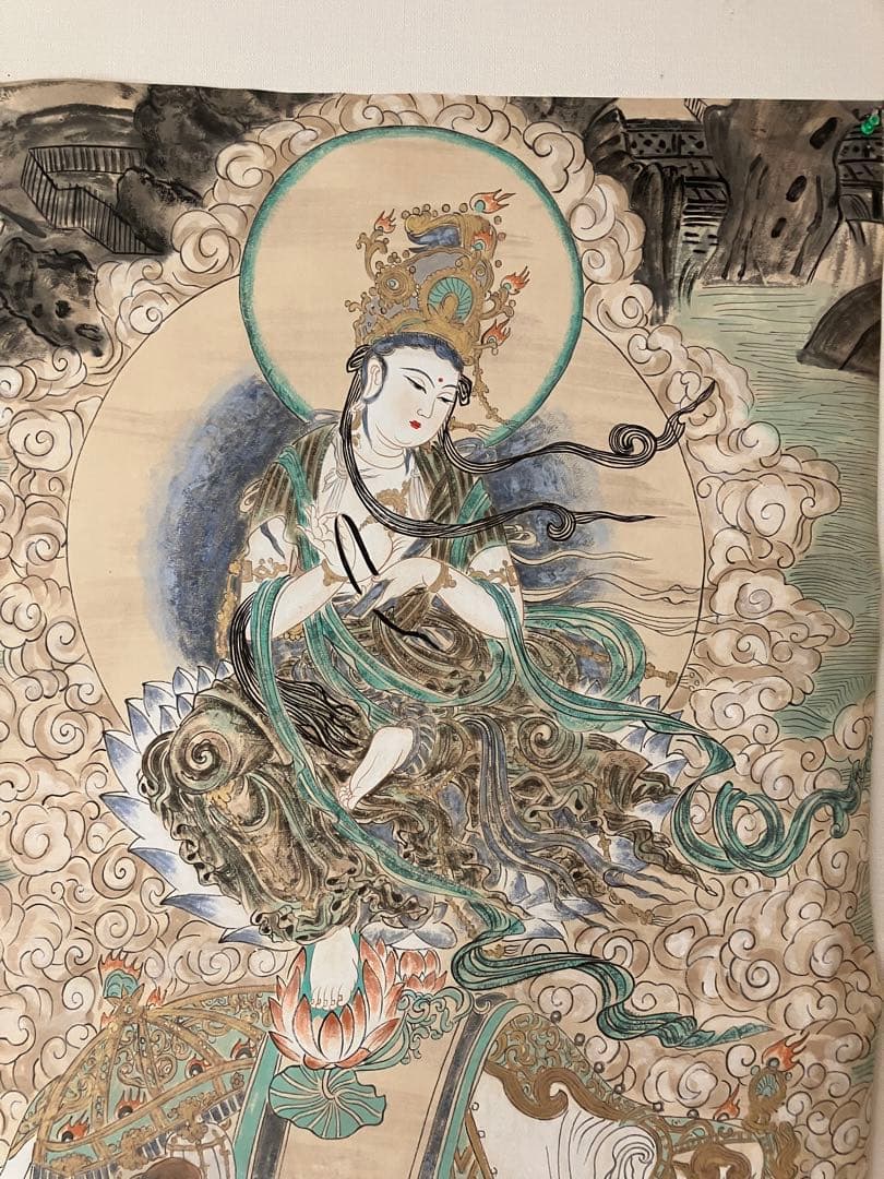 中国　敦煌莫高窟　壁画模写　模写（　薫峰画伯　）額縁なし