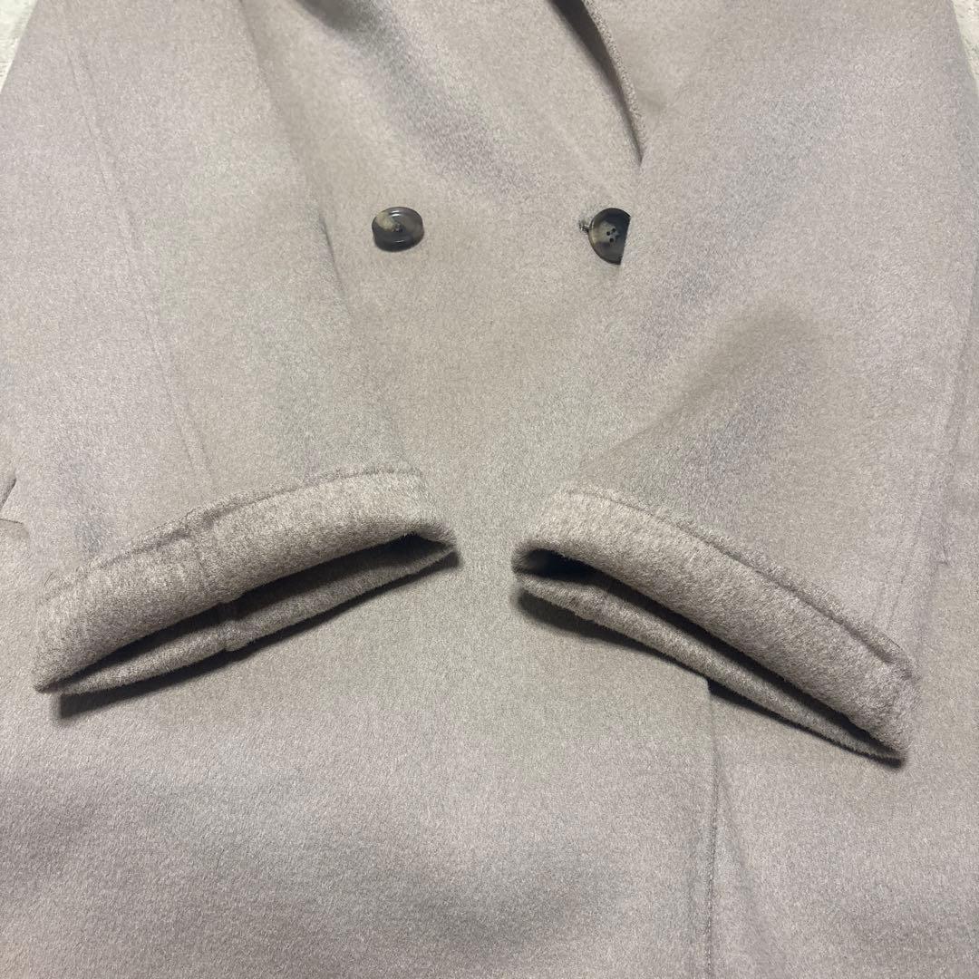 23区 アンゴラ混ソフトウールリバーコート 38 フーデッドコート 軽量M〜L