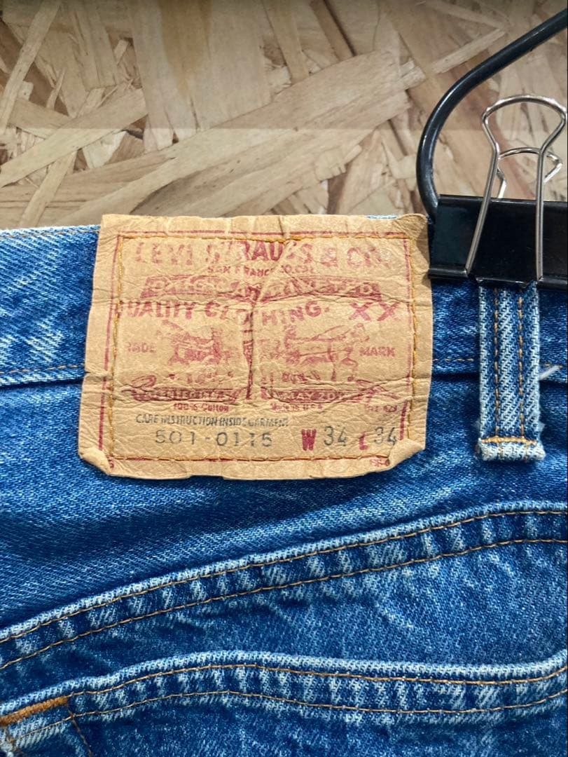80's USA製 levi's 501 赤耳移行期 金脇割W34L34