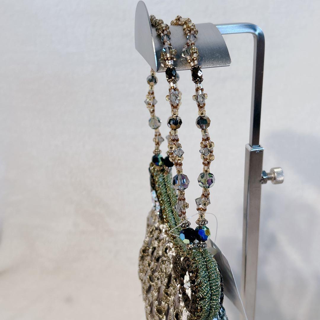 希少 新品タグ付き bagteria バグテリア ビーズ刺繍バッグ Y2K