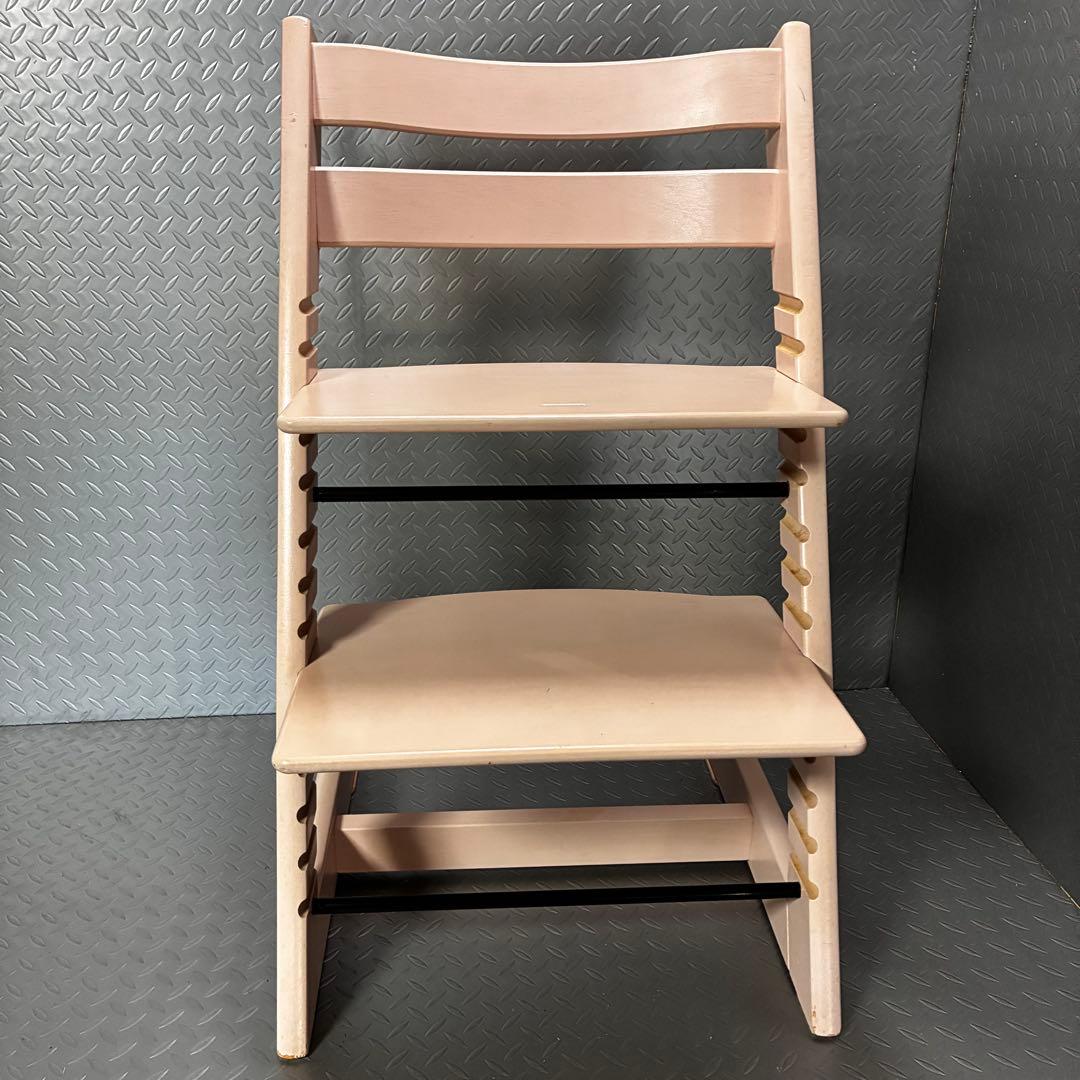 【美品】STOKKE トリップトラップ シリアル5 セレーヌピンク ハイチェア