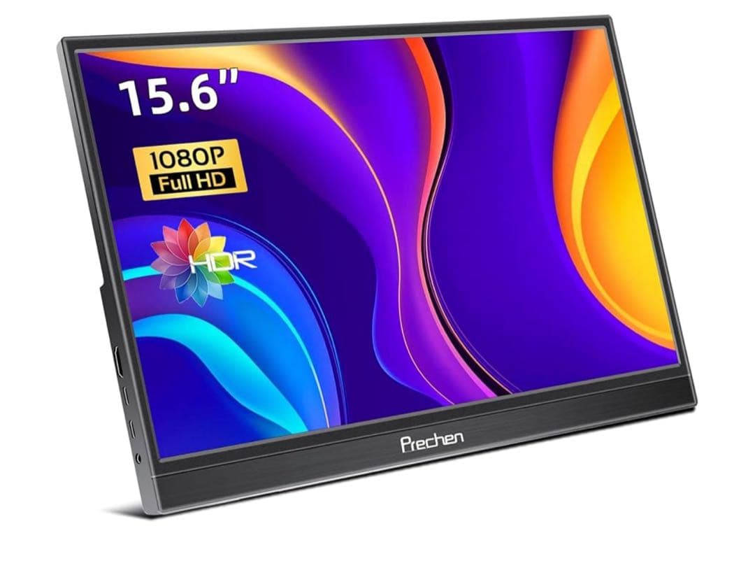 モバイル モニター タッチ スクリーン、15.6 インチ USBC ポータブル