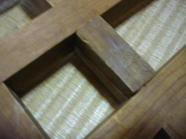 帳場格子（ごうし）三つ折り　時代物　商店帳場　仕切り・衝立