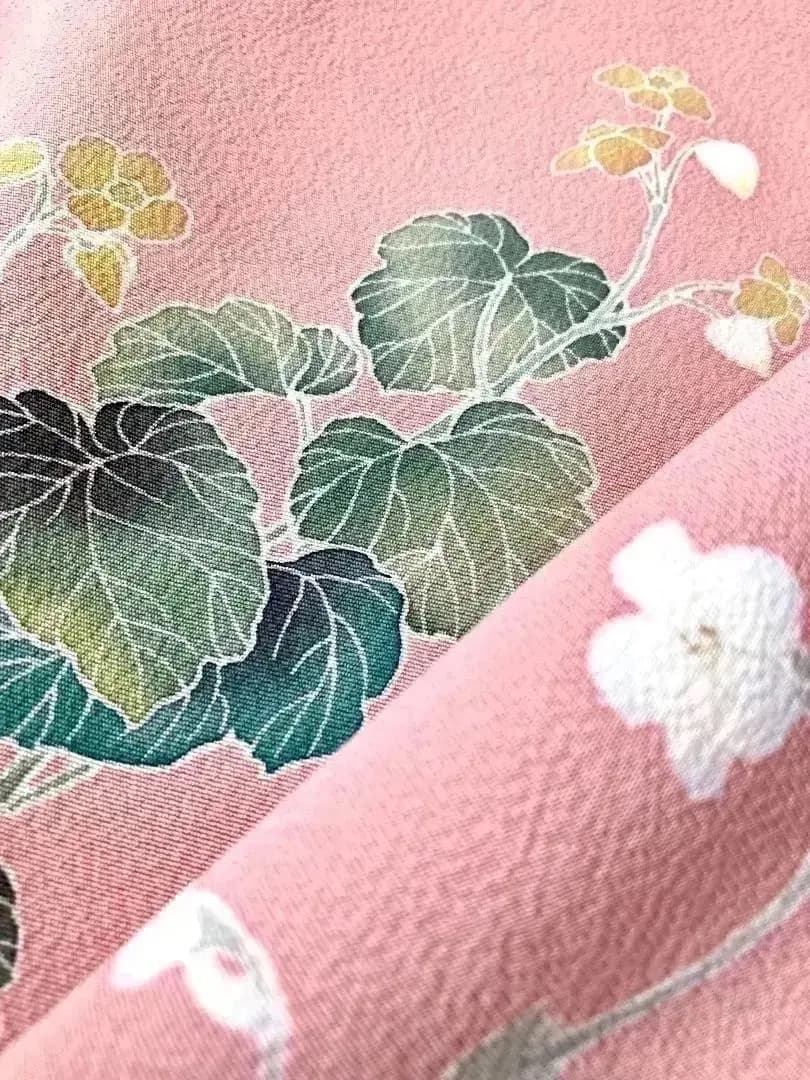 未使用美品 身丈163 上質正絹縮緬 付け下げ 落款有 花籠文ご入園ご入学式