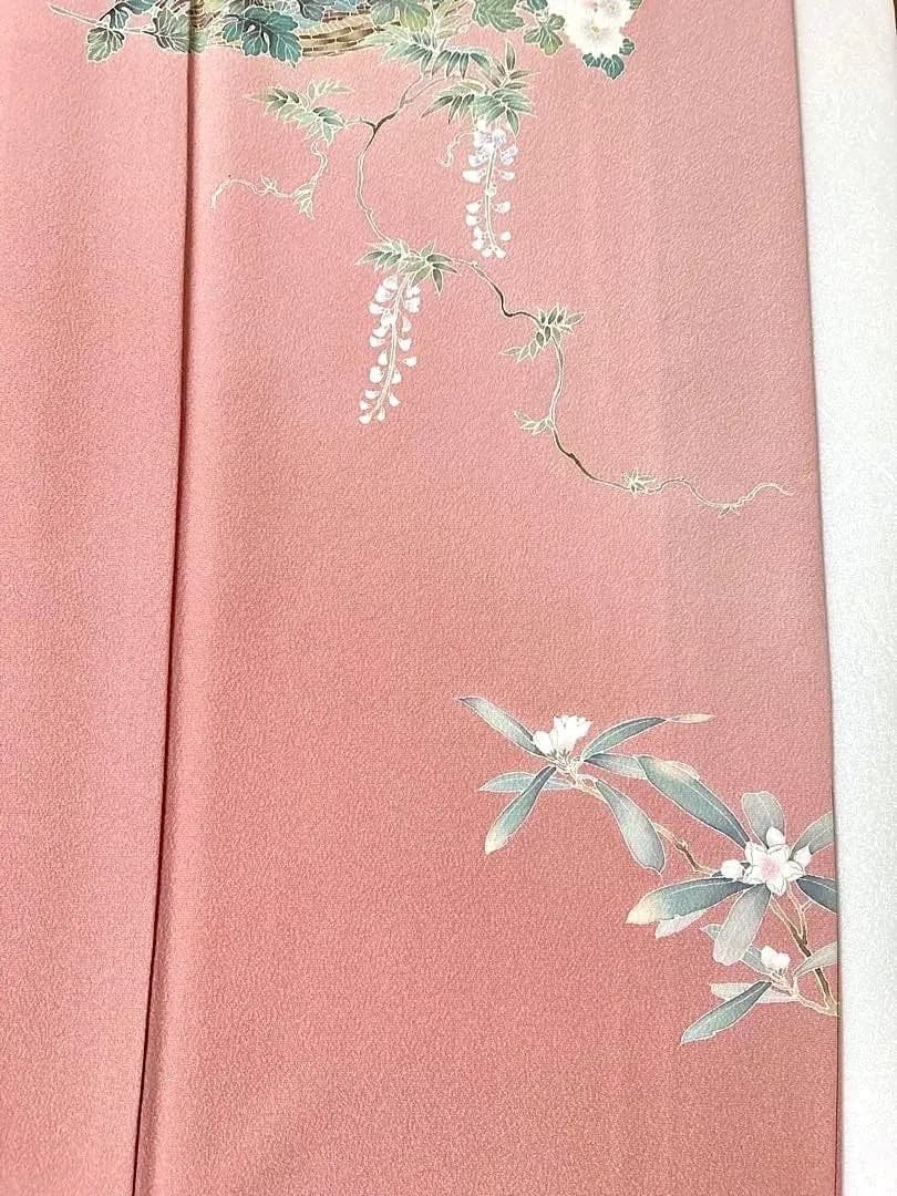 未使用美品 身丈163 上質正絹縮緬 付け下げ 落款有 花籠文ご入園ご入学式