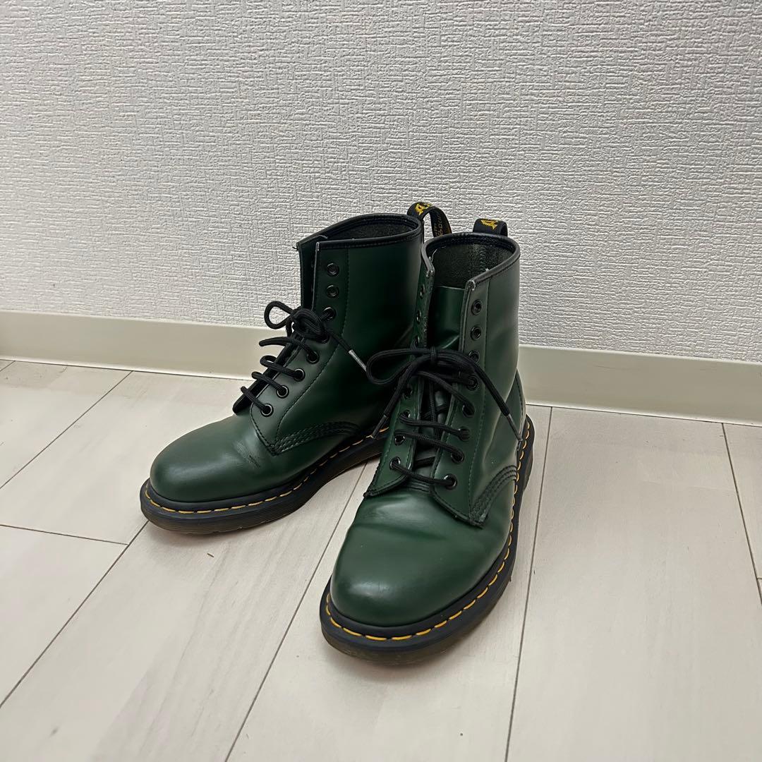 ドクターマーチン 8ホール ブーツ グリーン