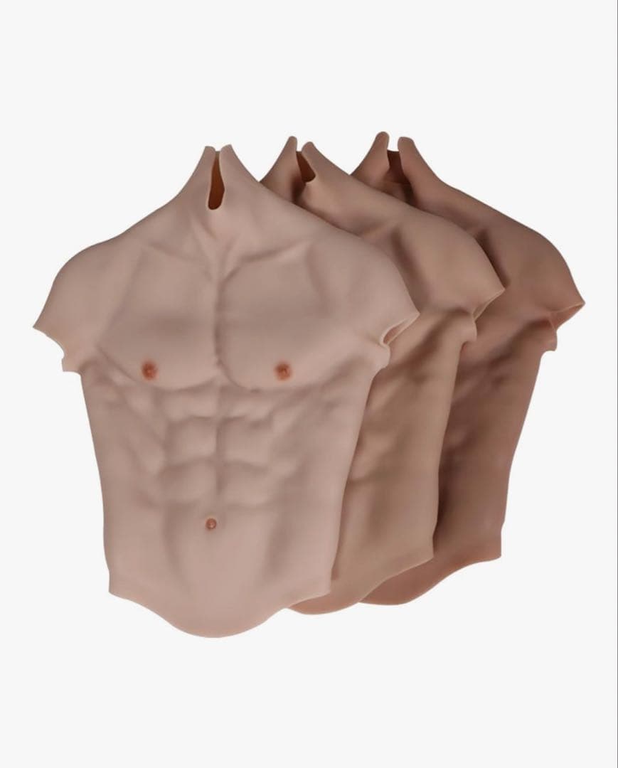 HUWAHUWA製　筋肉スーツ　シリコン　コスプレ　褐色