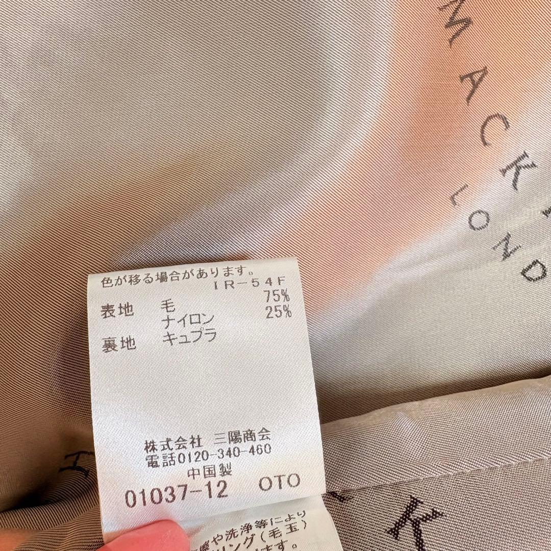 MACKINTOSH LONDON ウールコート 38 グレー ハーフ丈