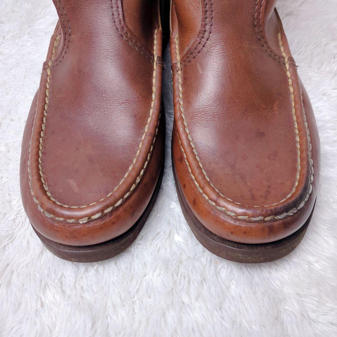 ラッセルモカシン ノックアバウト ブラウン ショートブーツ フェード感