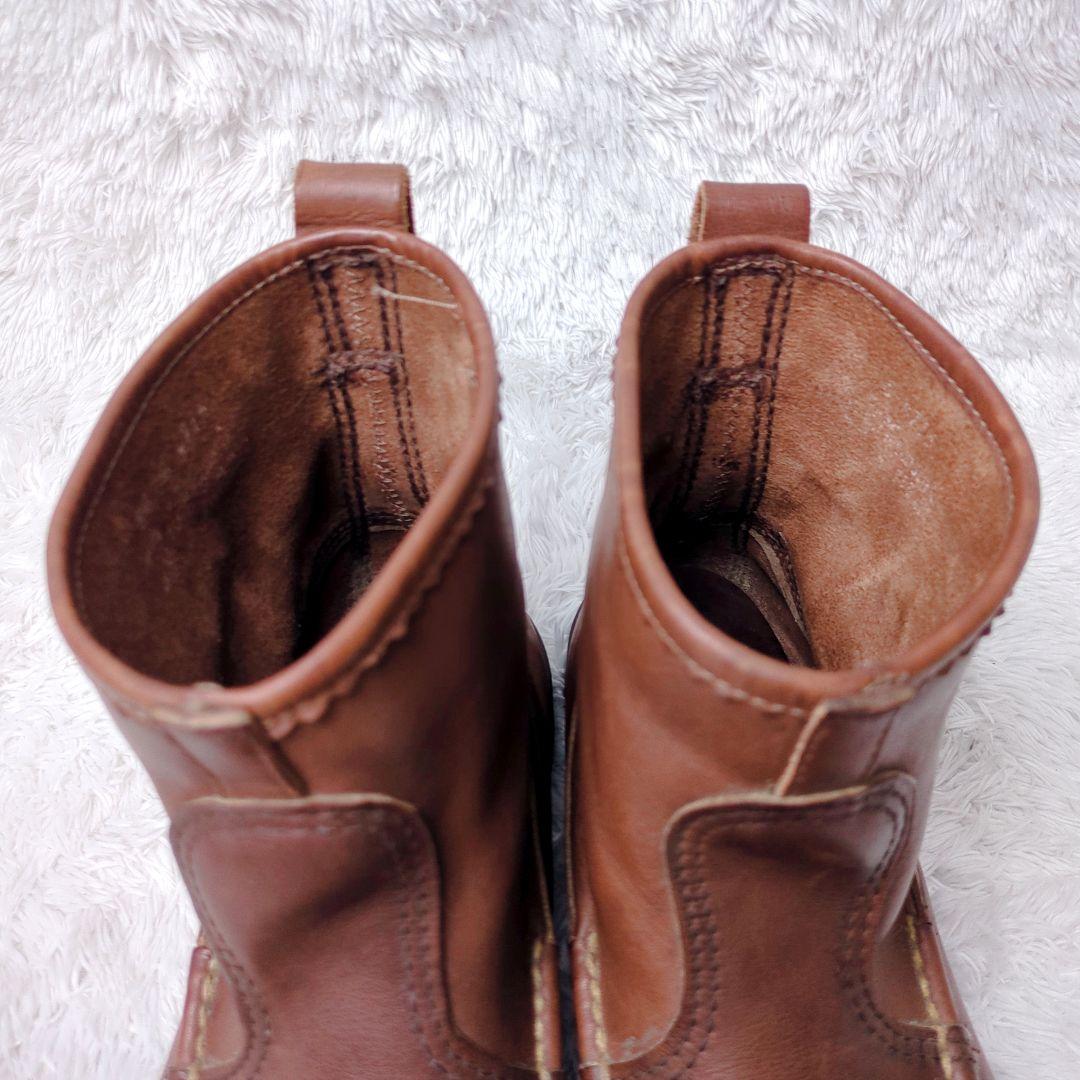 ラッセルモカシン ノックアバウト ブラウン ショートブーツ フェード感