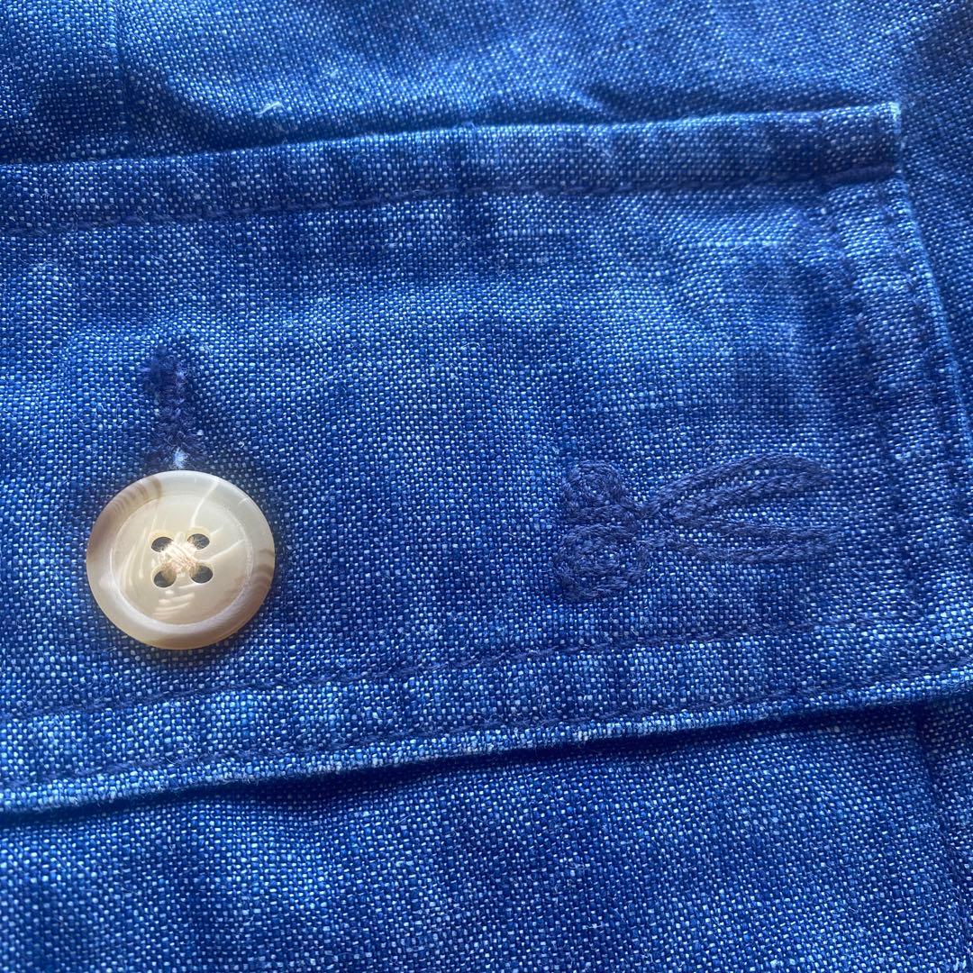 デンハムメンズデニム生地ゆったりパンツ