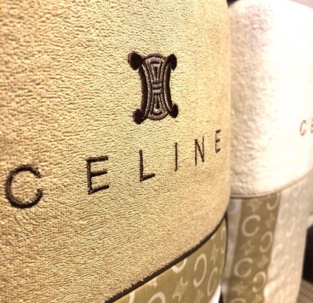 CELINE 掛け布団セット ベージュ　ブラウン　ペア　合繊肌掛けふとん