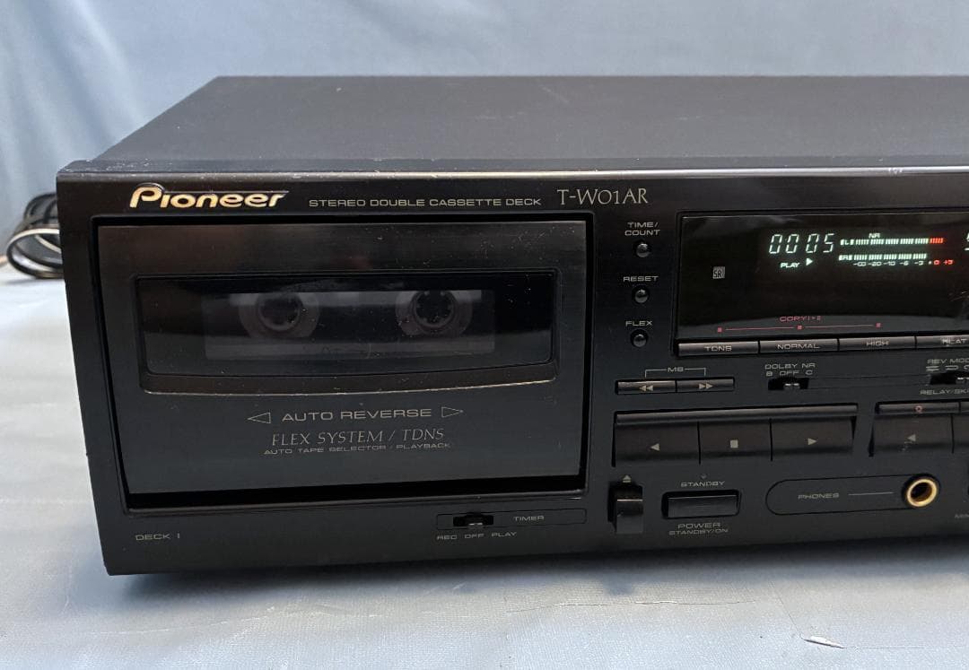 【動作OK！！】ダブルカセットデッキ　PIONEER　T-W01AR　②