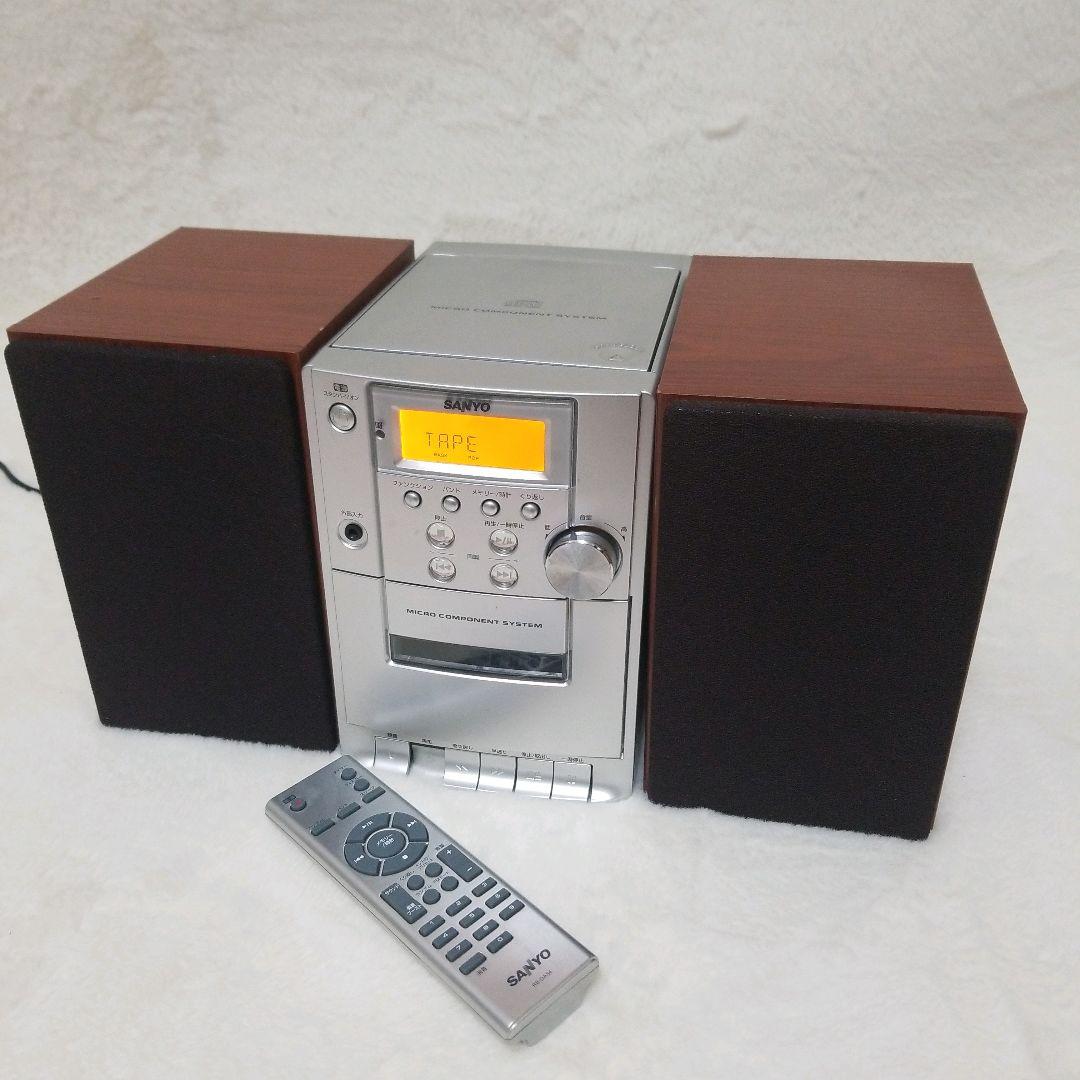 【動作品】サンヨー　SANYO　ミニコンポ　CD カセット　ラジオ　希少品