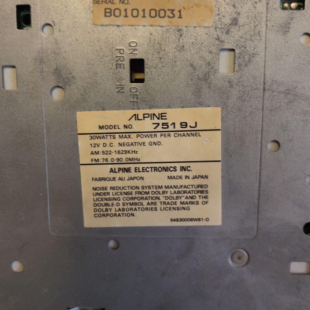 ALPINE 7519J　カセットデッキ