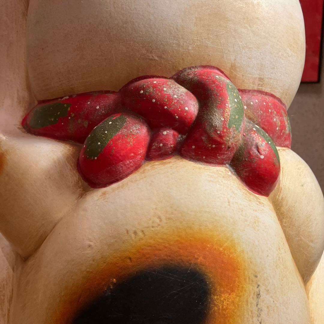 【ヴィンテージ】招き猫 陶器製 約50cm