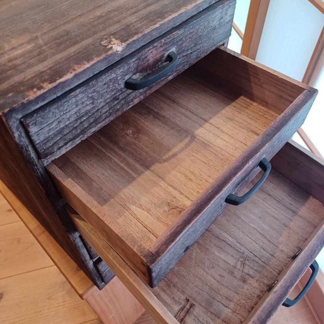 桐材 ５杯小引き出し　抽斗 書類棚 収納棚 箪笥 古家具 古道具 アンティーク