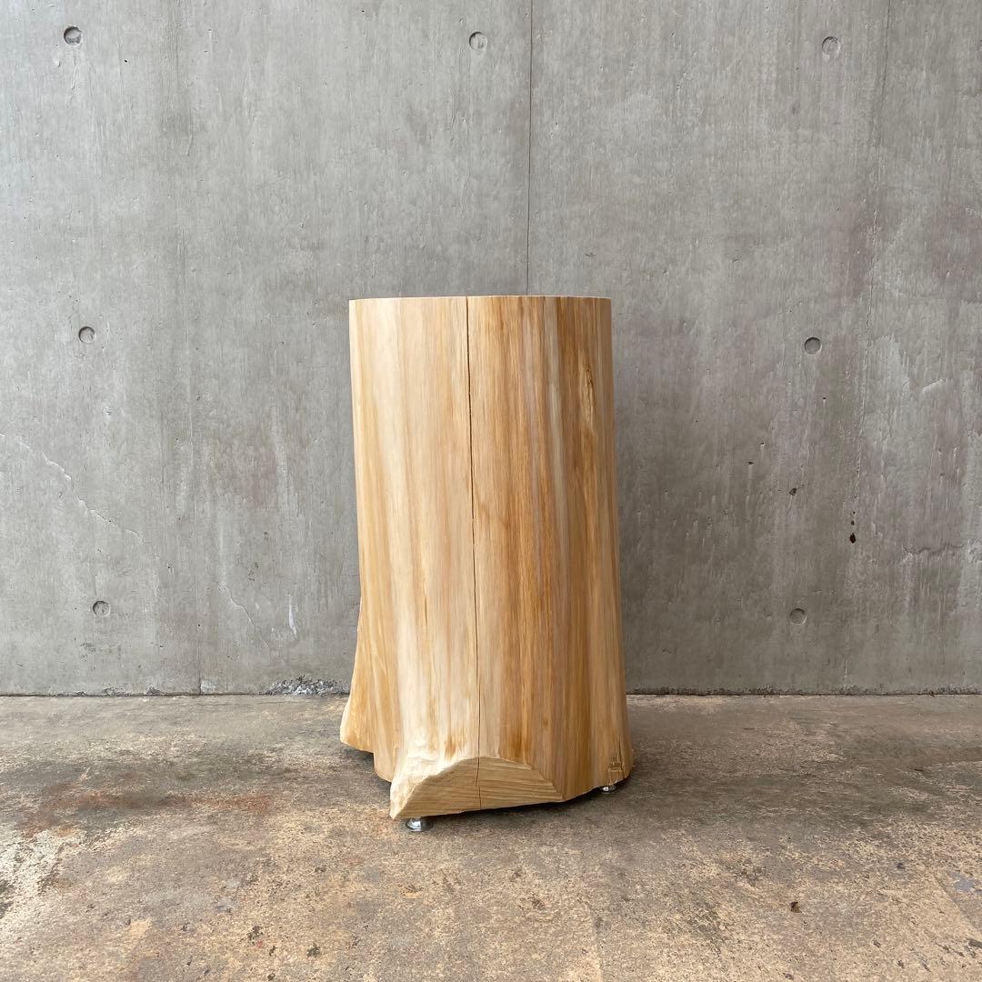 【ひのき切り株のスツール】丸太 椅子 サイドテーブル オブジェ インテリア 什器