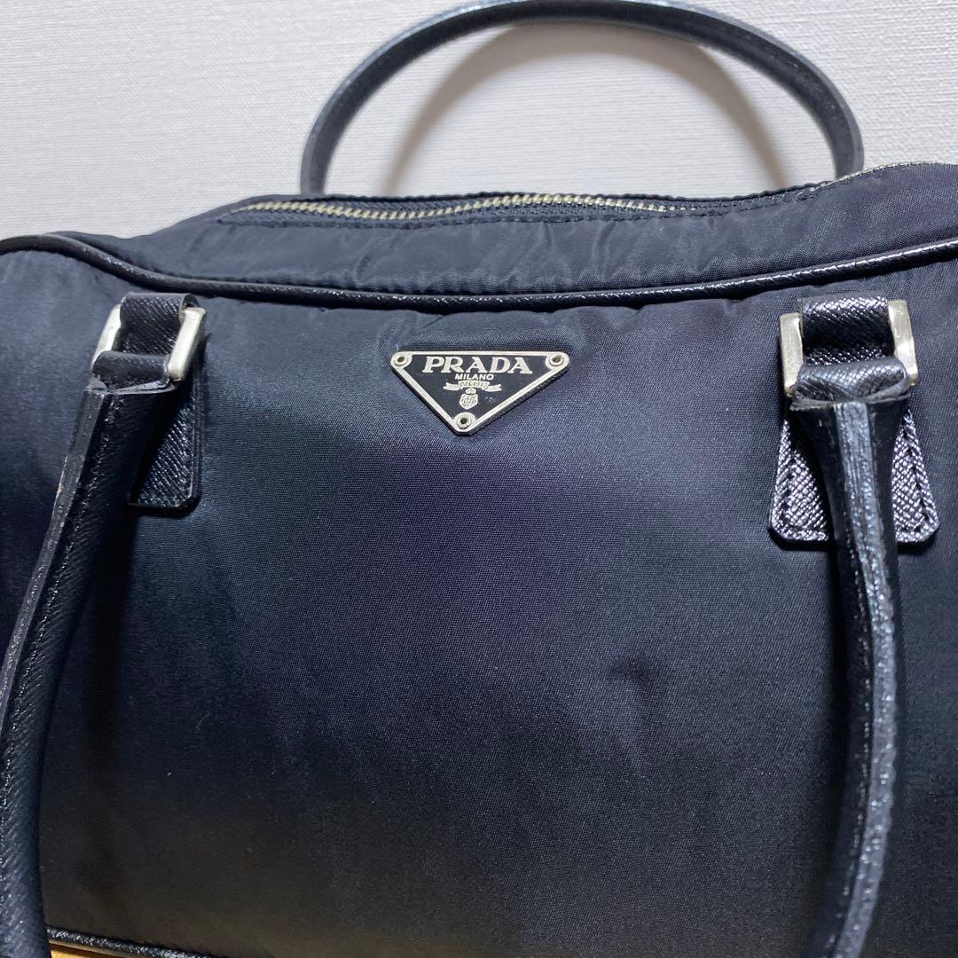 PRADA ナイロンハンドバッグ　ブラック