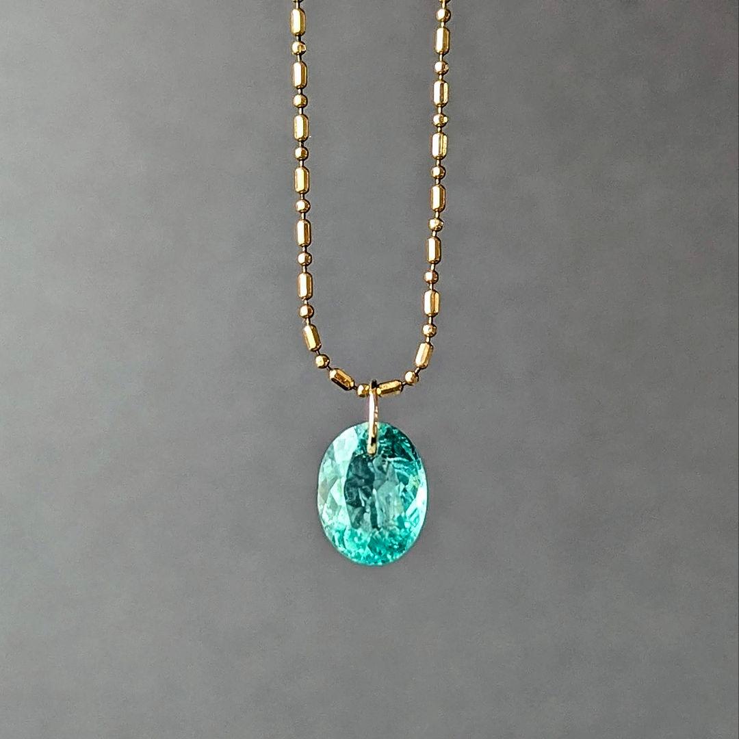 ♢こだま ここ♢K18 アパタイト2.73ct チャ―ム ペンダントトップ