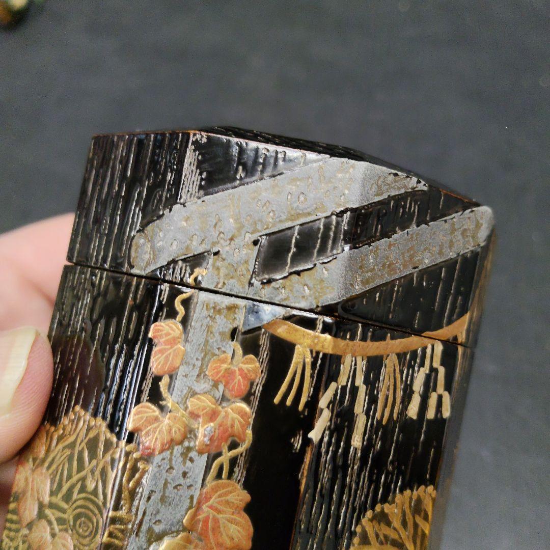 茶道具 高橋峯房 野々宮蒔絵 替茶器 十角棗 76