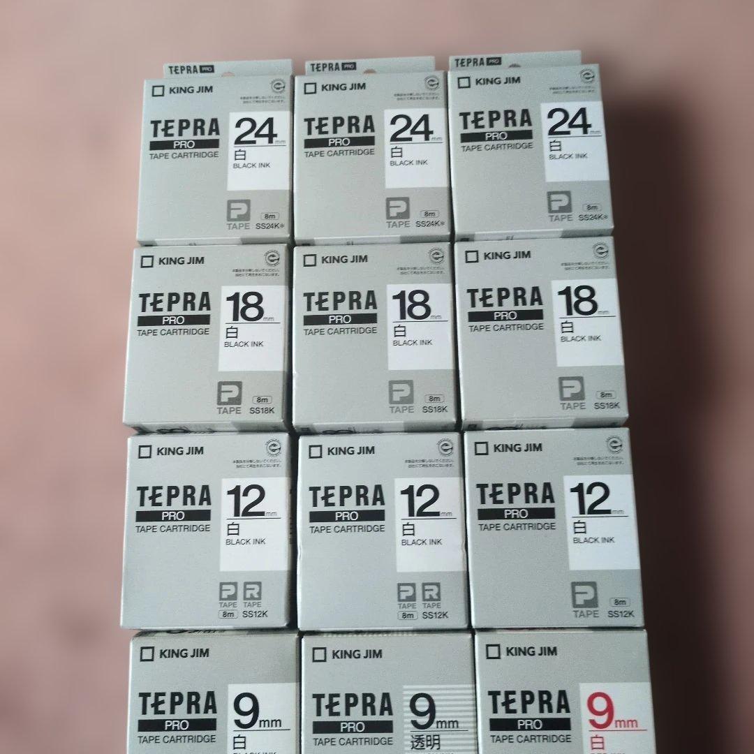 TEPRA カートリッジセット 24mm 18mm 12mm 9mm 6mm