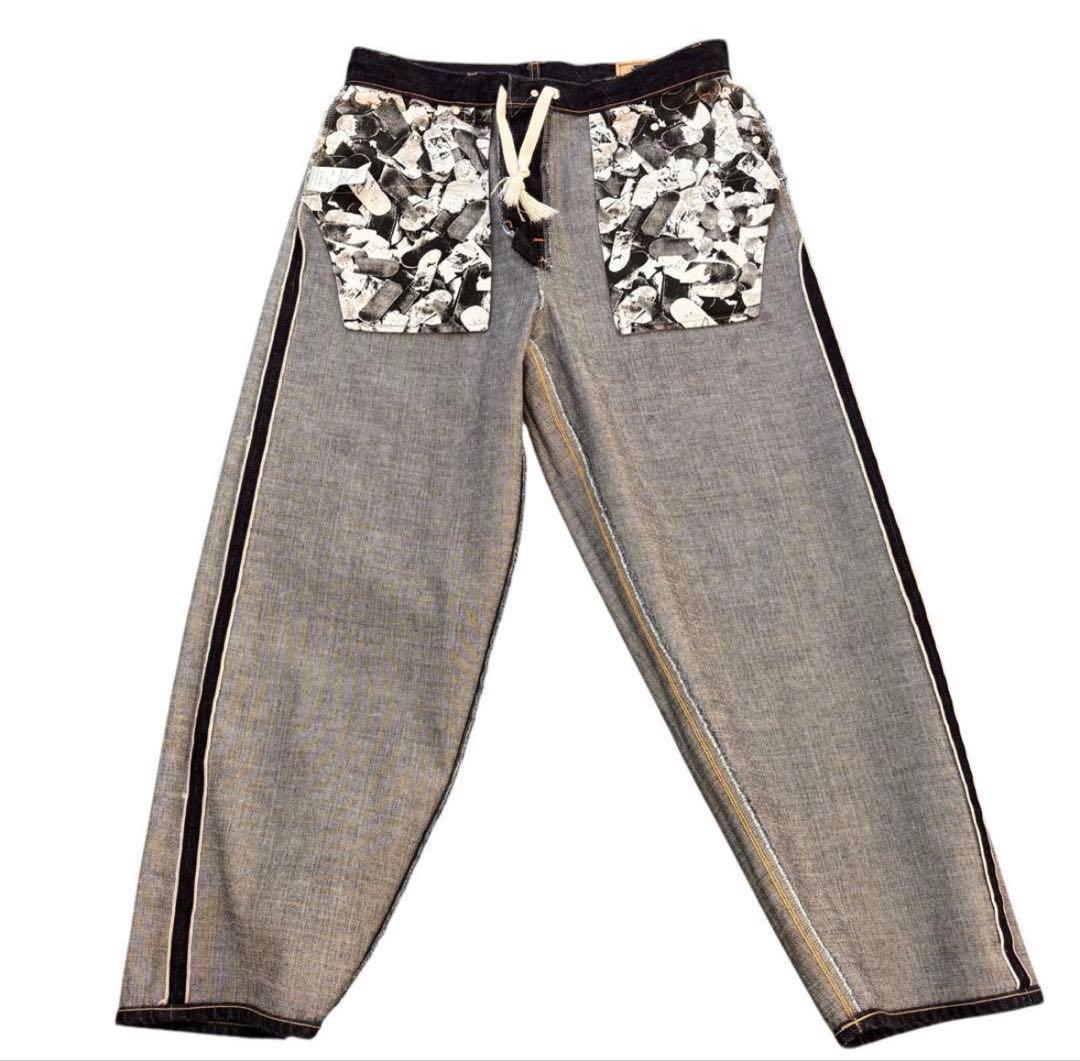 美品F.A.T. デニム FATサイズ 赤耳 セルヴィッチ ワイドテーパード