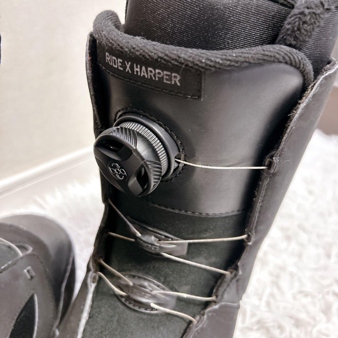 【極美品】RIDE X HARPER スノーボードブーツ ブラック　25.5㎝