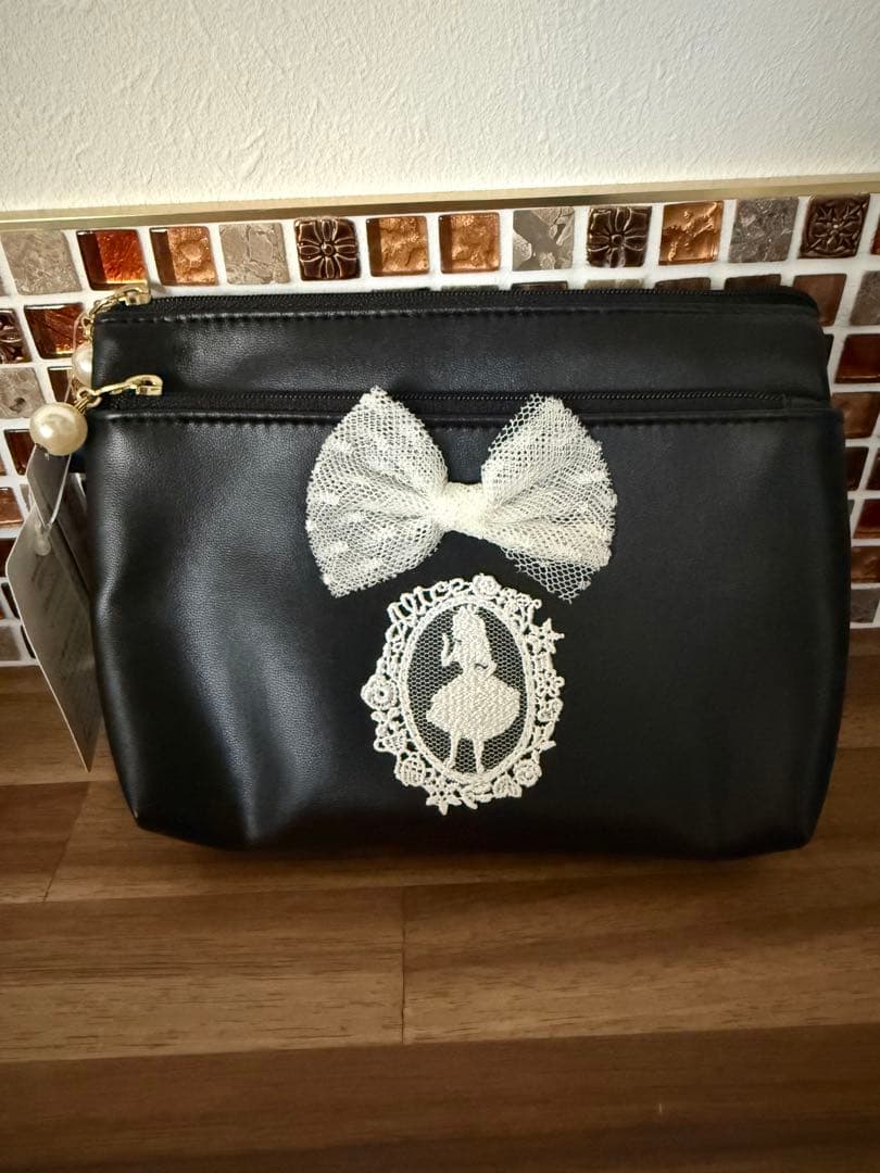 【未使用】アフタヌーンティー Alice✨バッグ ポーチ ディズニー 近沢レース