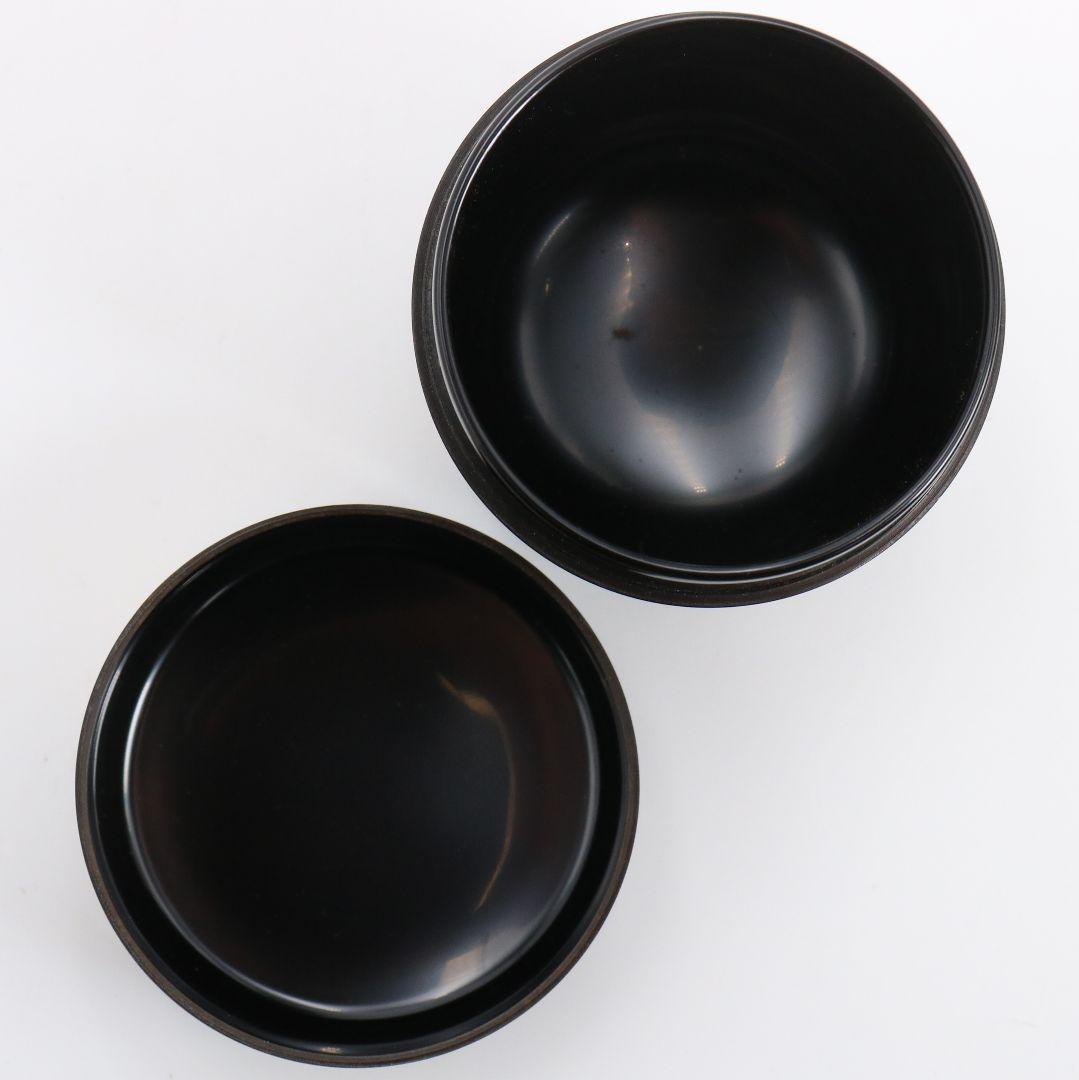 竹内幸斎作 御所車蒔絵 中棗 茶道具 共箱　V927　N7