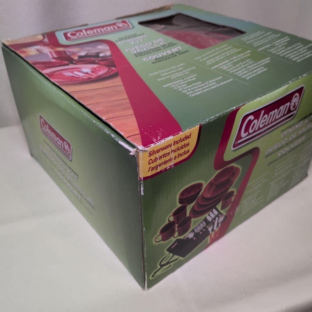 未使用 コールマン Coleman テーブルウェアセット キャンプ用食器 レッド