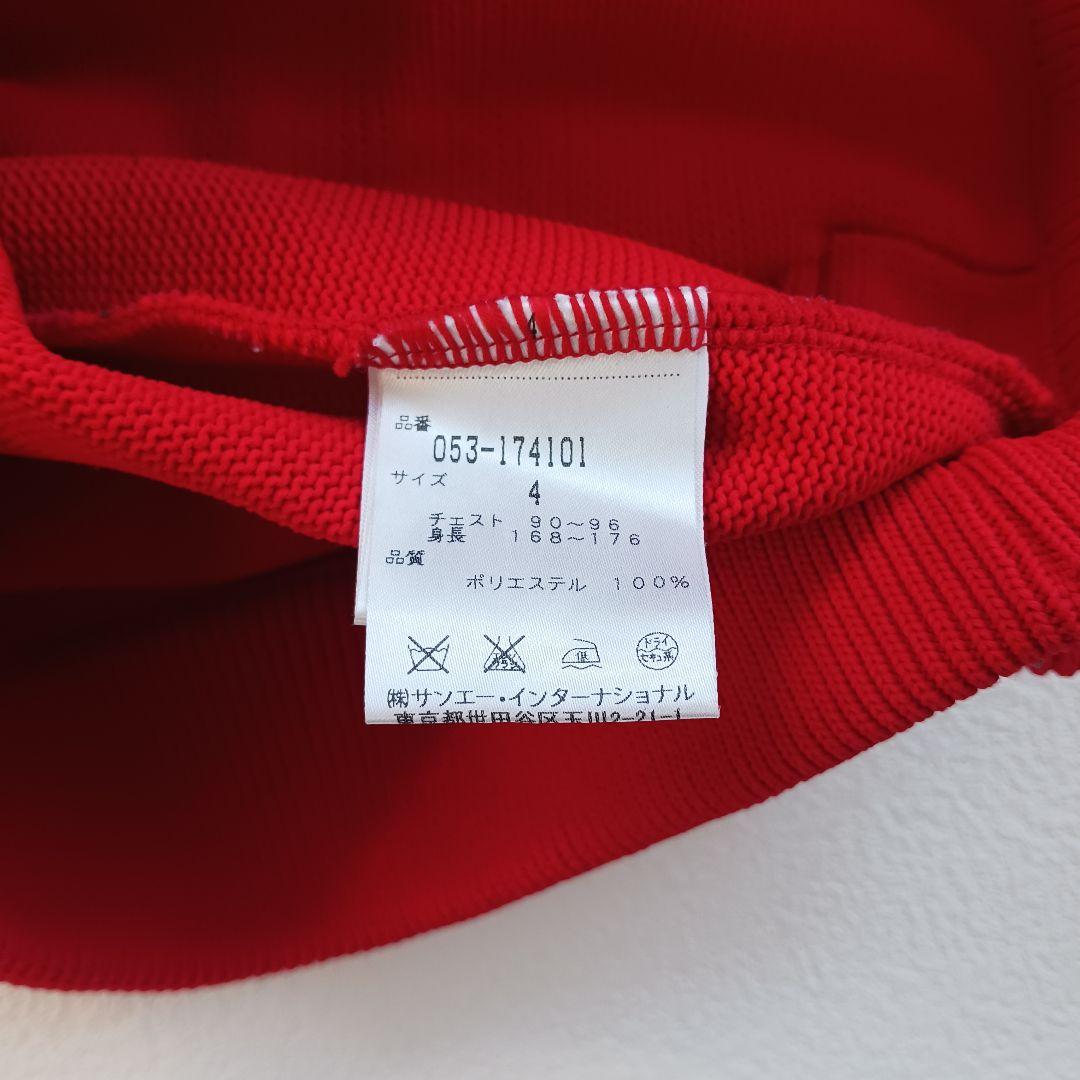 極美品♬パーリーゲイツ　ニットジャケット　ジップアップ　ハイネック　赤　サイズ4