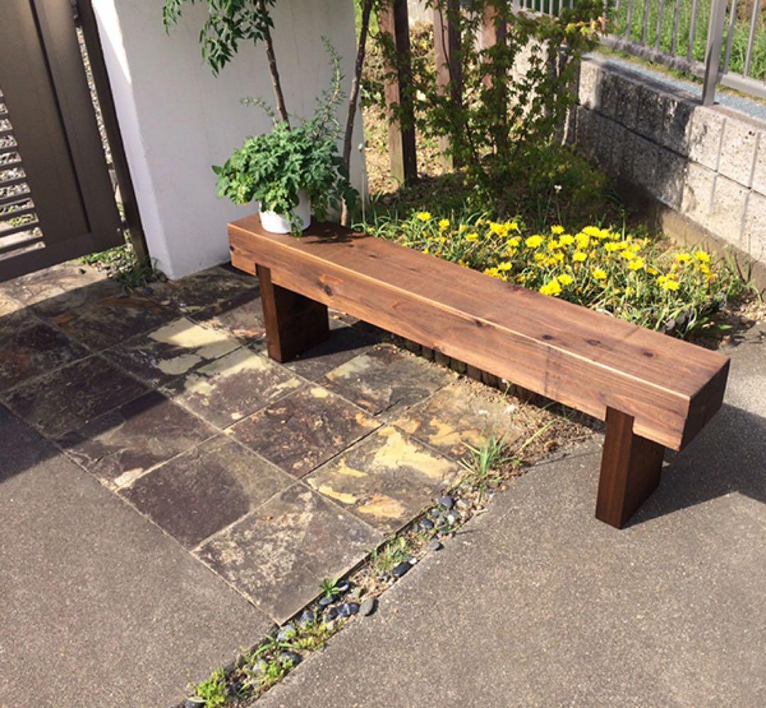 幅170cmフラワーガーデンどっしりベンチ☆防腐処理