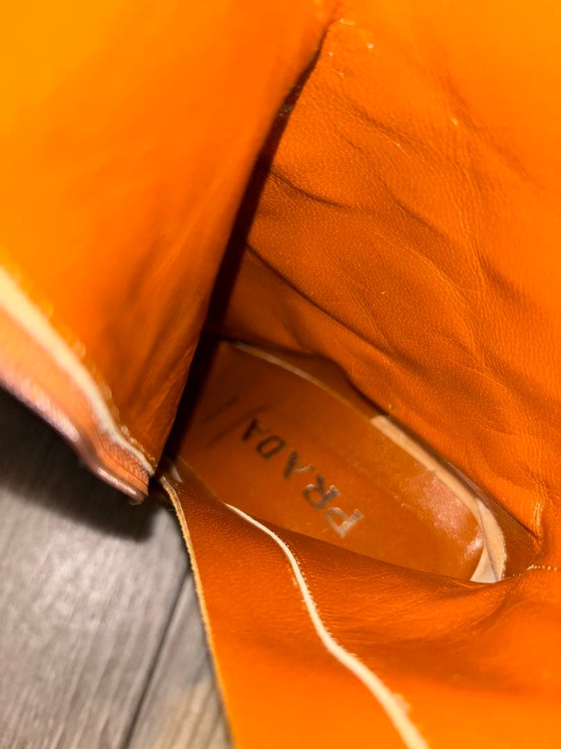 PRADA 1999年 ブーツカブトムシと落ち葉 24.5 プラダ