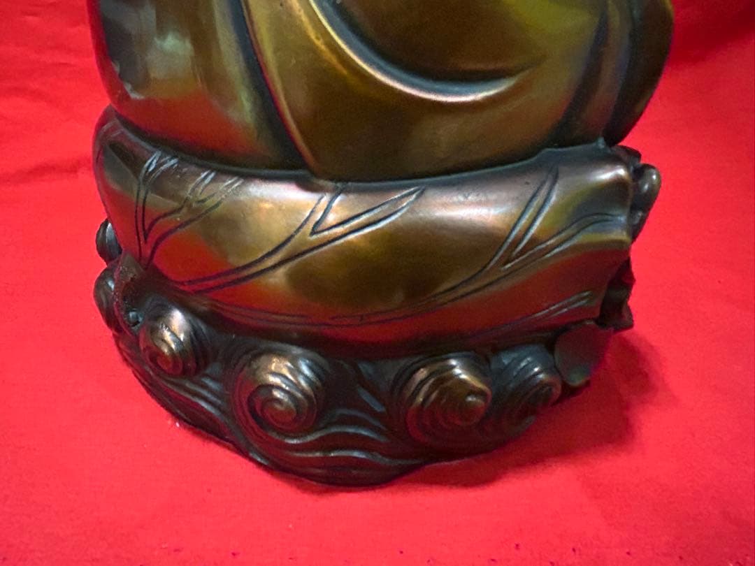 观音菩萨坐像 蓮坐台 紫銅