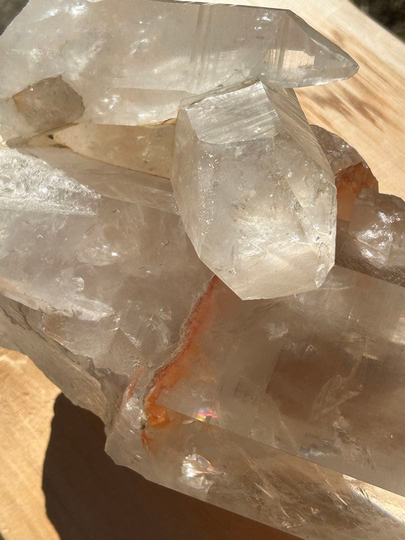 ファントムガーデン水晶天然石タンジェリンクォーツレインボー入　最高品質❗️希少価値