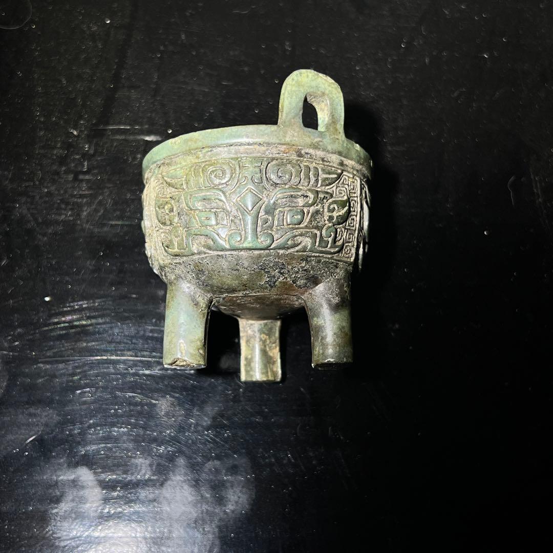 【骨董品】中国西周時代　饕餮紋青銅鼎