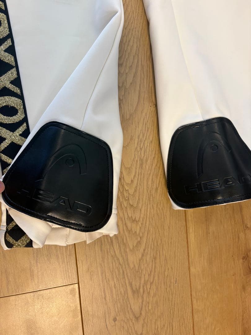 HEAD ホワイト サロペット スキーウェア M