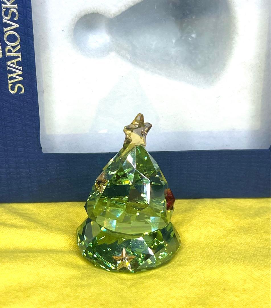 廃盤希少品✨ スワロフスキー　ロッキング　クリスマスツリー　緑　クリスタル　箱付