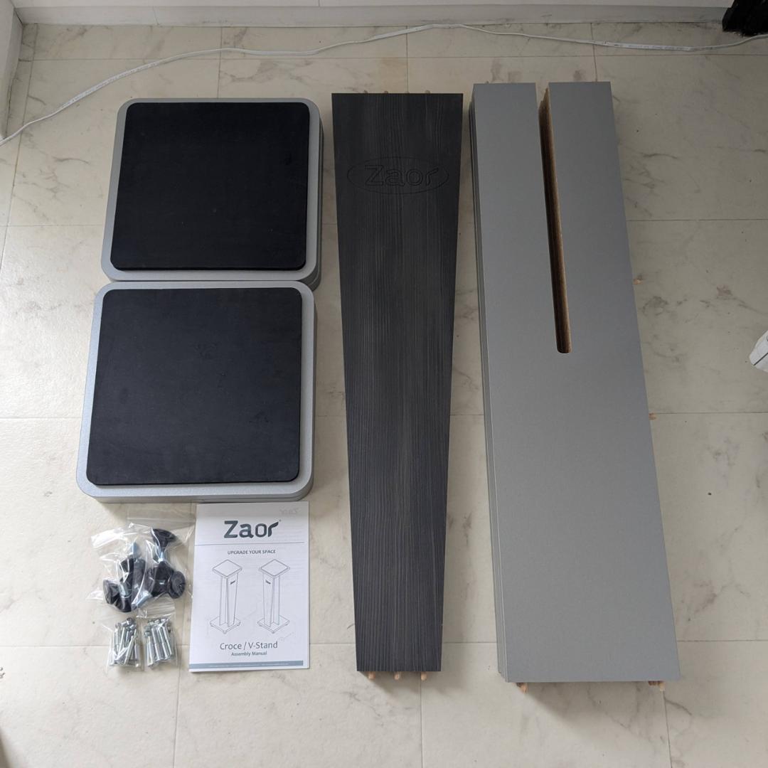 ZAOR ザオール MIZA V36 ペア グレイウェンジ スピーカースタンド