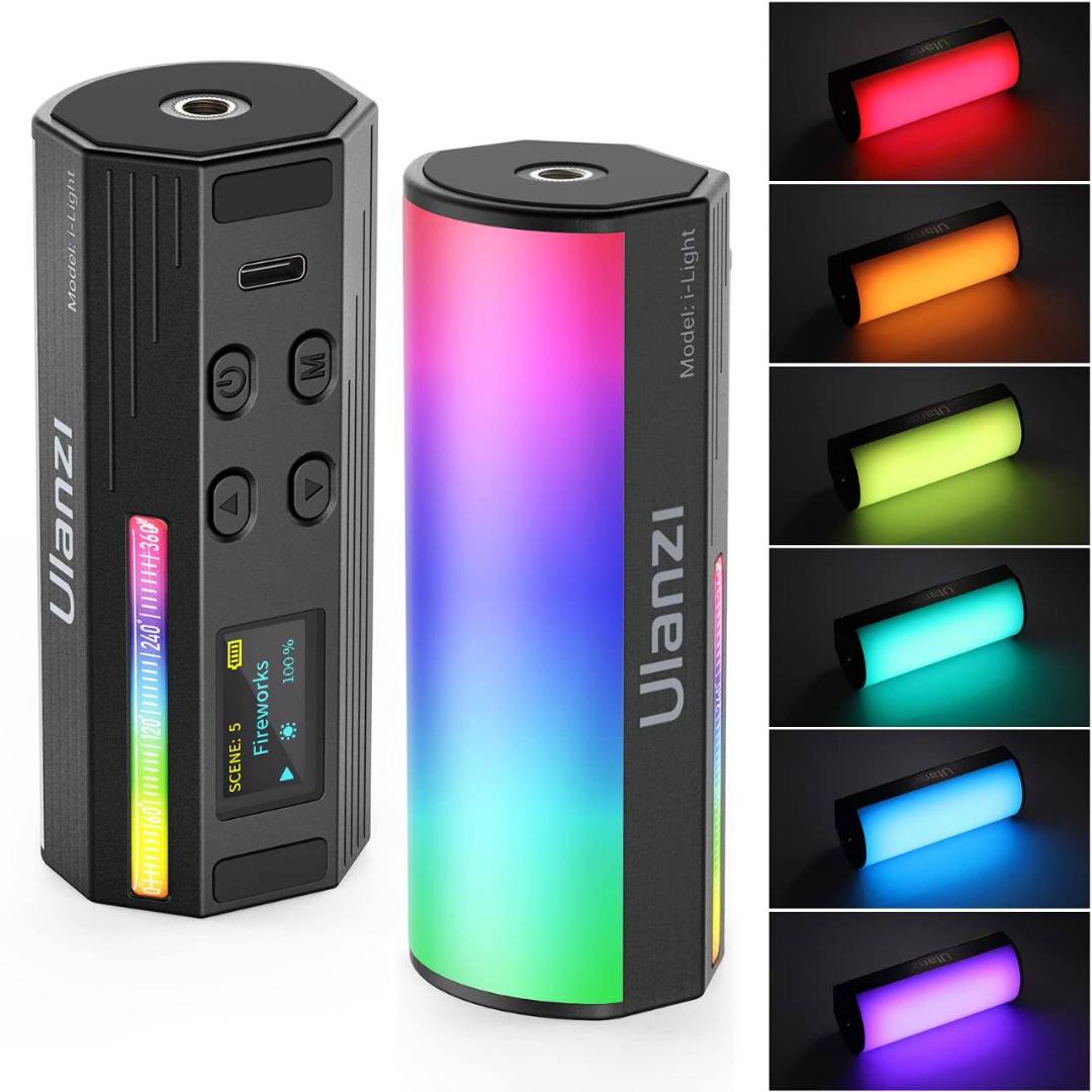 2000mAh USB-C充電式LEDビデオライト マグネット付き