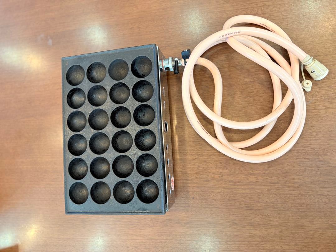 【ガスホース付き！】たこ焼き器 20穴 ガス式 ホース付き