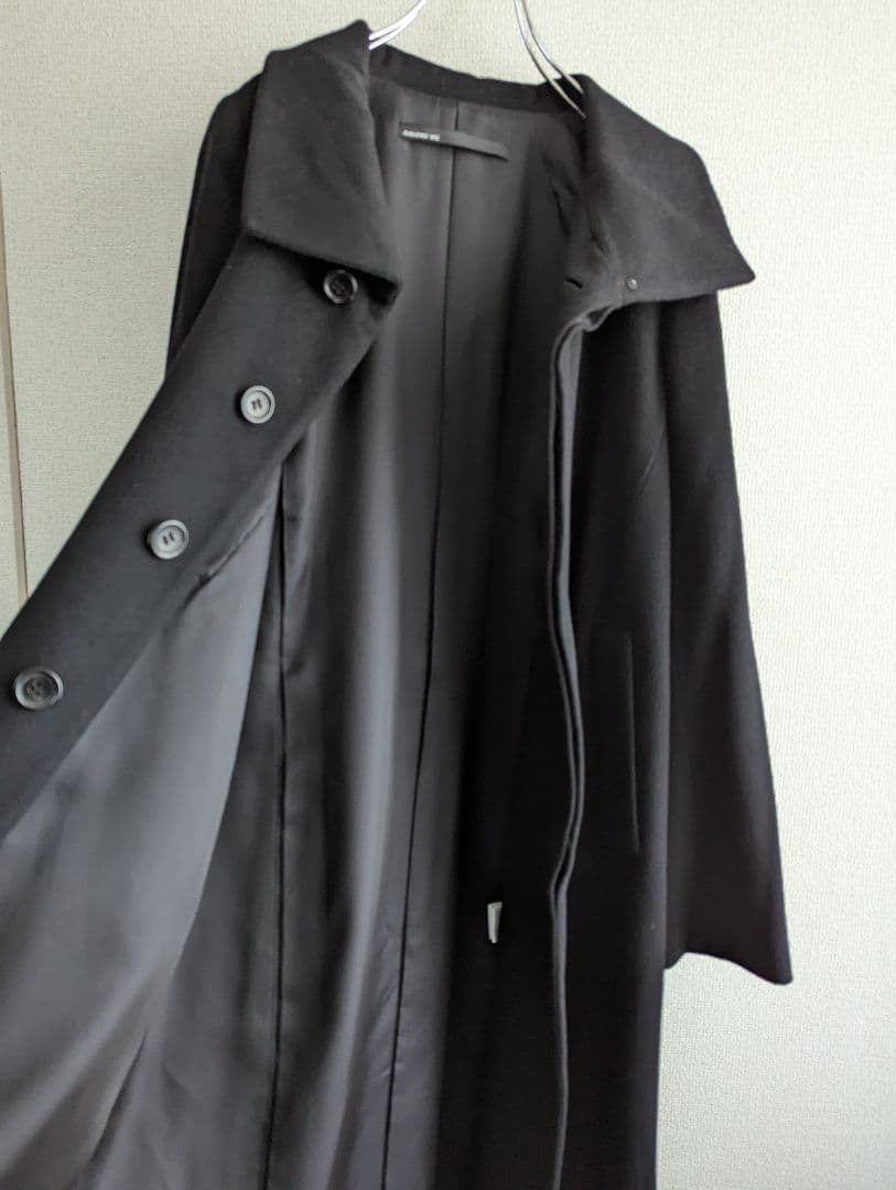 【美品】Galerie Vie カシミヤ100ウールコート黒 スタンドカラー
